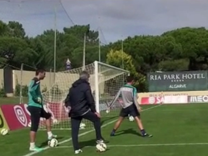 คลิปแมนยู CR7 ซ้อมยิงจุดโทษในทีมชาติโปรตุเกส