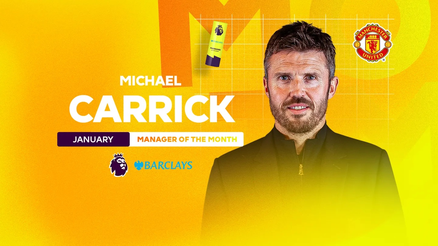 ข่าวแมนยู - ตามคาด!!คาร์ริคผงาดคว้ากุนซือยอดเยี่ยมประจำเดือนมค.
